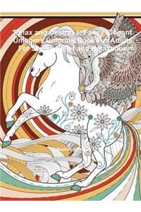Relax and Destress: Fancy Elegant Unicorns Coloring Book For Adults For Stress Relief and Relaxation