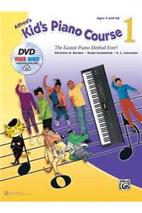 Alfred's Kid's Piano Course, Bk 1: The Easiest Piano Method Ever!, Book, DVD & Online Audio & Video