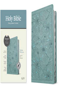 KJV Thinline Reference Bible, Filament-Enabled Edition (Leatherlike, Floral Leaf Teal, Indexed, Red Letter)