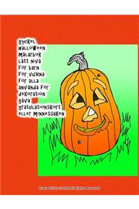 gyckel halloween målarbok lätt nivå för barn för vuxna för alla använda för dekoration gåva gratulationskort eller minnessaken