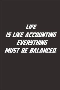 Life is like accounting, everything must be balanced