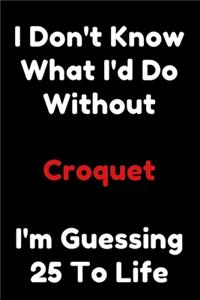 I Don't Know What I'd Do Without Croquet I'm Guessing 25 To Life