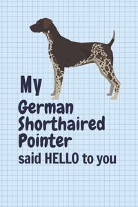 My German Shorthaired Pointer said HELLO to you