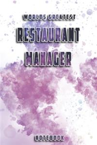 World Greatest Restaurant Manager Notebook