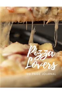 Pizza Lovers 100 page Journal
