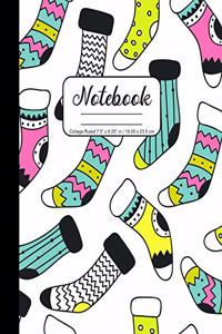 Notebook College Ruled 7.5 x 9.25 in / 19.05 x 23.5 cm