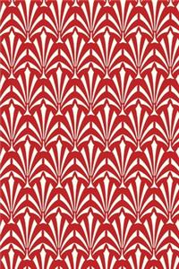 2020 Weekly Planner Art Deco Pattern Design White Red 134 Pages