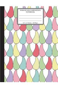Wide Ruled Composition Notebook. 8.5