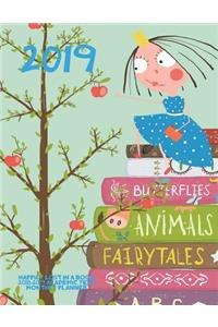 2019- Happily Lost In a Book 2018-2019 Academic Year Monthly Planner