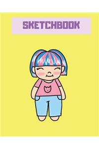 Sketchbook: Sketchbook for Kids, Liza's Style, 8 X 10, 100pages