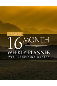 Undated 16 Month Weekly Planner