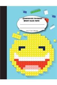 Composition notebook Graph ruled paper, Emoji Lego