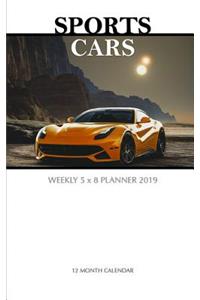 Sports Cars Weekly 5 X 8 Planner 2019