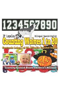 Counting Wolves 1 to 20. Bilingual Spanish-English