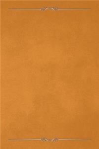 Tangerine 101 - Blank Notebook with Bars & Scrolls Borders