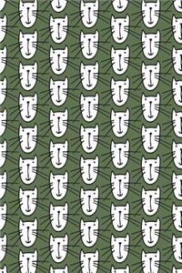 Journal Notebook For Cat Lovers Smiley Cats Pattern 9