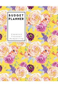 Budget Planner: Vintage Flower Watercolor Expense Tracker Budgeting (Size 8.5x11)