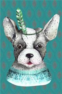Bullet Journal Notebook for Dog Lovers Cute Dog with Feather 4