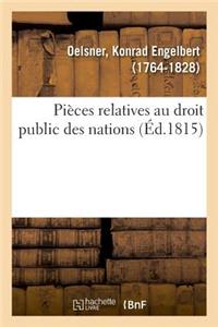 Pièces Relatives Au Droit Public Des Nations