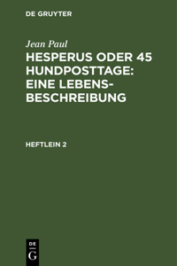 Hesperus oder 45 Hundposttage