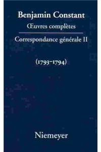 Oeuvres ComplÃ¨tes, II, Correspondance 1793-1794