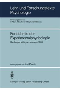 Fortschritte Der Experimentalpsychologie