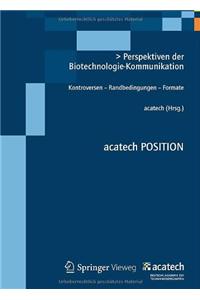 Perspektiven Der Biotechnologie-Kommunikation