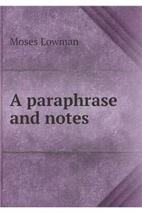 A Paraphrase and Notes