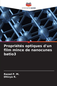 Propriétés optiques d'un film mince de nanocunes batio3