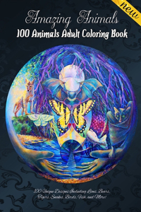 Amazing Animals Adult Coloring Book