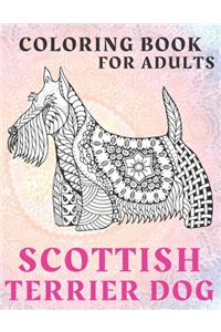 Scottish Terrier Dog - Coloring Book for adults
