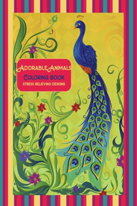 Adorable Animals Coloring Book - Stress Relieving Designs