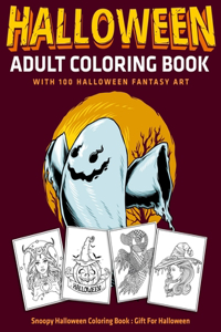 Halloween Adult Coloring Book with 100 Halloween Fantasy Art