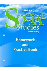Harcourt Social Studies: Homework & Practice Book Student Edition Grade 4 Indiana