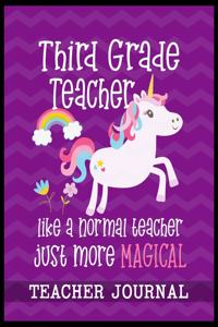 Third Grade Teacher like a normal teacher just more Magical Teacher Journal