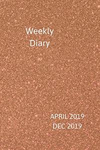 Weekly Diary April 2019-Dec 2019