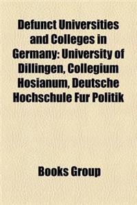 Defunct Universities and Colleges in Germany