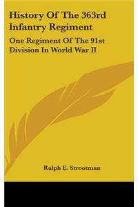 History Of The 363rd Infantry Regiment
