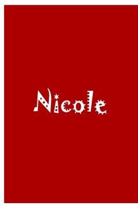 Nicole - Red Personalized Journal / Notebook / Blank Lined Pages