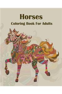 Horse Coloring Book For Adults