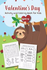 Valentine's Day Activity and Coloring Book for kids Ages 5 - up