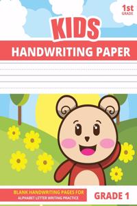Handwriting Paper for Kids Grade 1