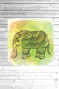 Watercolor Indian Elephant Journal