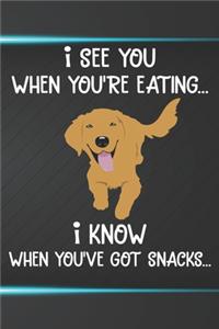 I See You When You're Eating I Know When You've Got Snacks Notebook Journal