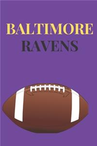 Baltimore Ravens; Foot Ball Journal College Lined, Wide Ruled, Blank Pages