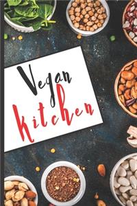Blank Vegan Recipe Book "Vegan Kitchen"