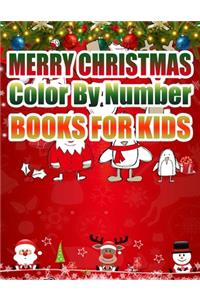 Merry Christmas Color By Number Books For Kids