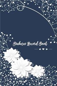 Diabetes Record Book: Record Book Blood Sugar Glucose Log Book & Food Journal