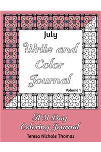 July Write and Color Journal - Volume 1