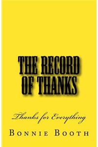 Record of Thanks